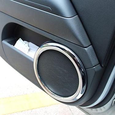 Imagem de JIERS Para Jeep Compass 2011-2014, acessórios de estilo de carro com acabamento em moldura de buzina interna ABS cromada