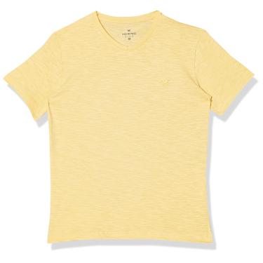 Imagem de Camiseta Básica Infantil Menino Flamê Em Decote V Hering Kids Amarelo 002
