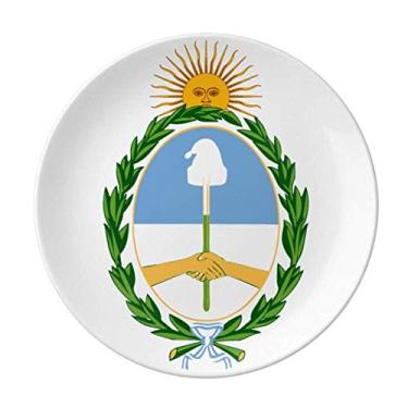 Imagem de Buenos Aires Argentina Placa com emblema nacional de porcelana decorativa Salver Prato de jantar