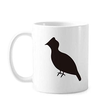Imagem de Caneca preta Grouse Animal Portrayal Caneca Cerâmica Café Porcelana Copo Talheres
