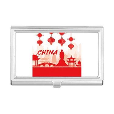 Imagem de Carteira de bolso com porta-cartões de visita da China com desenho vermelho