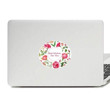 Imagem de Rosas vermelhas padrão arbusto flores vinil emblema gráfico laptop adesivo decalque caderno