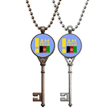 Imagem de OFFbb-USA I Am from Afghanistan Art Deco Presente Fashion Chaveiro Pingente Joias Decoração de Casal
