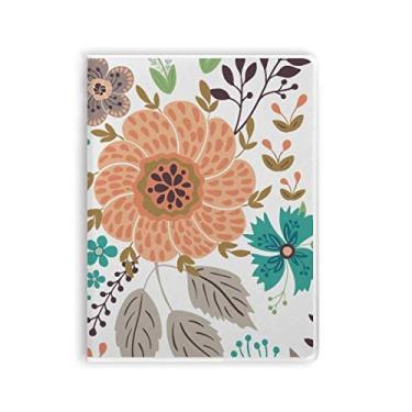 Imagem de Caderno de tinta para plantas com flores de sol, capa de goma