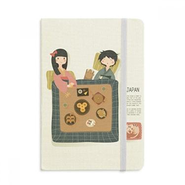 Imagem de Caderno de cruisine local tradicional japonês, capa dura em tecido, diário clássico