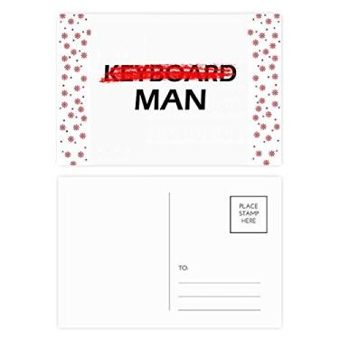 Imagem de Don't Be A Keyboard Man Christmas Christmas Flower Celebration Cartão postal Blessing Mailing Card