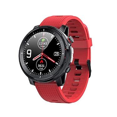Imagem de Relógio Smartwatch NAMOFO Relógio inteligente homem chamada mensagem lembrar smartwatch com luz da tocha led ip68 à prova dip68 água esportes rastreador para huawei xiaomi ios android (Vermelho)