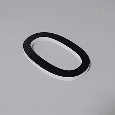 Imagem de Placa de casa flutuante 3D, número de placa de acrílico PVC, placa de gaveta de porta numeral 5/6/8/10/12 polegadas, dígitos de portão de sinalização grande 0-9 etiqueta para casa de hotel, etiqueta de endereço preta, boa transmissão de luz