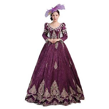 Imagem de Victorian Rococo Party Ball Gown Marie Antoinette Masquerade Vampire Dress Steampunk Period Party Dresses (3XL, Masquerade_17)