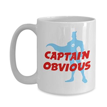 Imagem de Caneca Captain Obvious - Caneca de café de cacau quente divertida - ideia de
