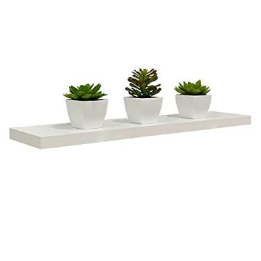 Imagem de Prateleira 70 x 15cm Branco Espessura 25mm Suporte Invisível