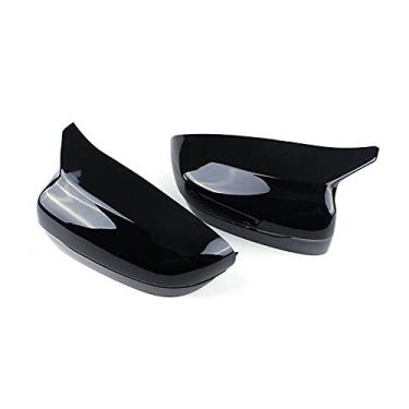 Imagem de VOCR Par de capa protetora de reposição direta para espelho lateral preto brilhante para BMW Série 3/5/6/7 G20 G30 G31 G28 2017-2020