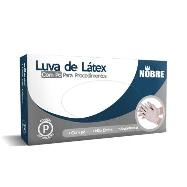 Imagem de Luva de Latex P com pó Nobre cartucho com 100 unid