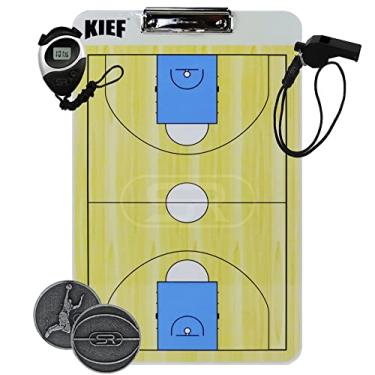 Imagem de Prancheta Tática Dupla Face Basquete Kief + Apito Com Cordão + Cronometro + Moeda - Basketball
