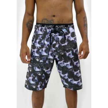 Imagem de Bermuda Água Alkary Caveiras Preta-Masculino