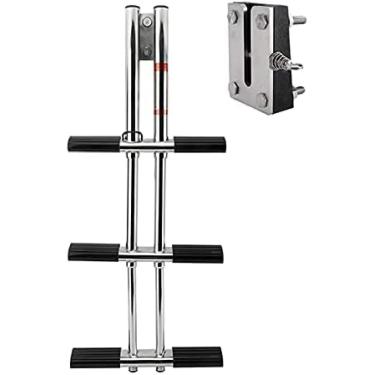 Imagem de Escada De Barco Telescópica De 3 Degraus, Escada De Tubo De Aço Inoxidável Vertical Dupla Para Barcos À Vela/montagem De Popa, Carga - 150 Kg,Hilarious123