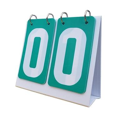 Imagem de UGPLM Multi Sports Scoreboard Score Counter 2 dígitos Lightweight Flip Scoreboard Scoreboard for Baseball Outfoor Coaches Basketball Football, VERDE