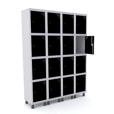 Imagem de Armário Roupeiro 16 Portas Aço Grp 504/16 Pnadin Móveis