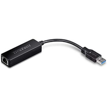Imagem de Adaptador USB 3.0 p/ Ethernet Gigabit TRENDnet, Veloc. Full Duplex 2 Gbps, Até 1 Gbps, Compatível c/ ows e Mac, Preto TU3-ETG