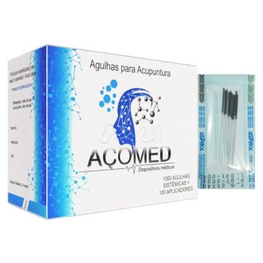 Imagem de Agulha Acupuntura 0,20x30mm Açomed 1000 Agulhas Sistêmica C/Reg. Anvisa