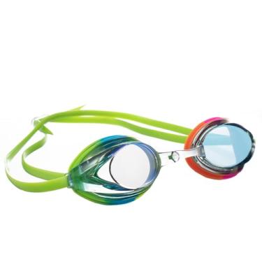 Imagem de Óculos de Natação Olympic Mirror, Hammerhead, Adulto Unissex, Espelhado azul/Multicolor/Verde