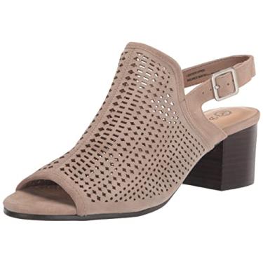 Imagem de Bella Vita Sandália feminina de salto Emmalyn, Couro de camurça amêndoa, 8