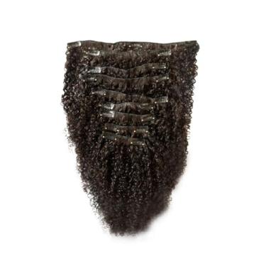 Imagem de Cabelo Humano Crespo com Tic-Tac Textura Coily Castanho Escuro De Benguela (100g) (60cm)