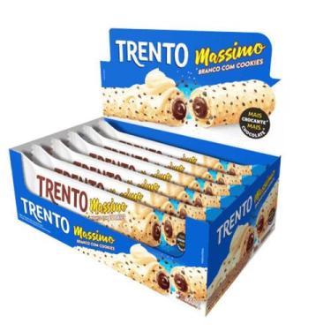 Imagem de Chocolate Trento Massimo Branco Com Cookies/ 16 Unidades - Peccin