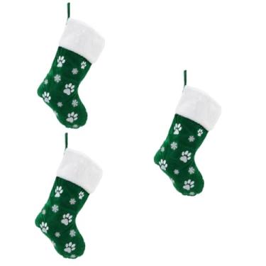 Imagem de Didiseaon 3 Peças Meias De Natal Meias De Feriado Sacos De Meias De Árvore De Natal Penduradas Meias De Natal Meias Penduradas De Natal Meias Penduradas