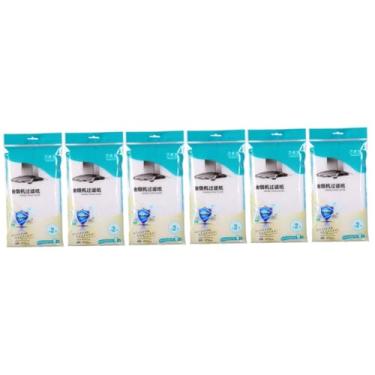 Imagem de Uonlytech 12Pçs Exaustor De Filtro De Exaustor Inserção De Exaustor Filtro De Graxa Filtro De Papel Acessórios De Exaustor Filtros De Papel Anti-Óleo Filtro Kn Plug-In Branco