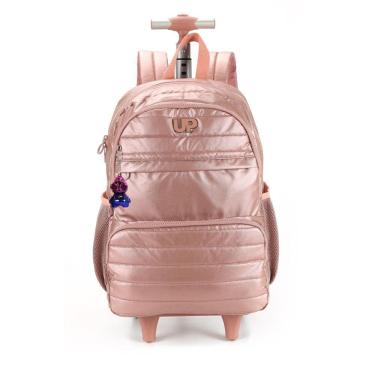 Imagem de Mochila Up4you Juvenil De Rodinha Rosé - Luxcel