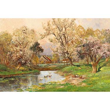 Imagem de Primavera no Interior (1920) de Alois Arnegger - 30x44 - Tela Canvas Para Quadro