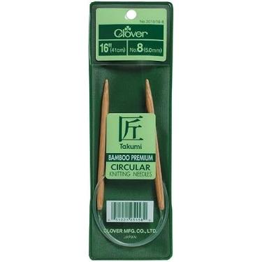 Imagem de Clover Agulhas de tricô circulares de bambu Takumi, 40 cm, tamanho 6 (3016/16-06)