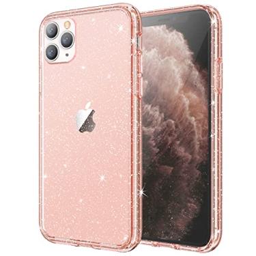 Imagem de JETech Capa Glitter para iPhone 11 Pro Max 6,5 Polegadas, Case para Telefone Parachoque Brilho Cintilante à Prova de Choque, Capinha de Bonitinho Cintilante para Mulheres e Meninase (Rosa Ouro)