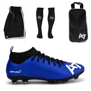 Imagem de Chuteira Botinha De Campo + Meião + Porta + Short-Masculino