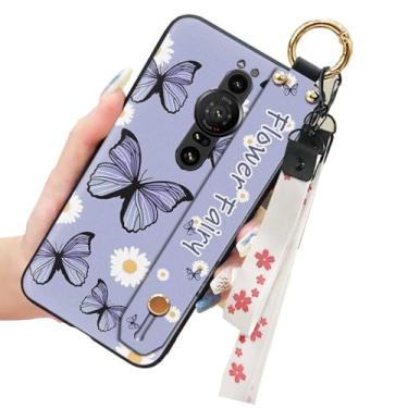 Imagem de Capa de telefone traseira de silicone em gel TPU com estampa de borboleta de margarida e borboleta para Sony Xperia Series (Sony Xperia Pro-I)
