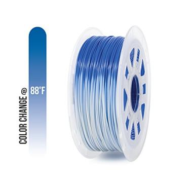 Imagem de Gizmo Dorks Filamento PLA de 1,75 mm, 1 kg para impressoras 3D, muda de cor de azul para branco
