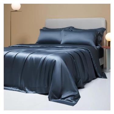 Imagem de Jogo de cama de seda para cama de casal saudável, conjunto de edredom Queen e fronhas (Burst King)