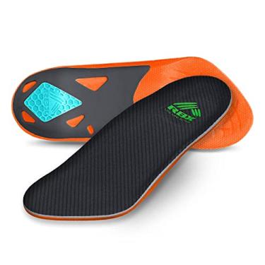 Imagem de RBX |Palmilha ortopédica da Fascite Plantar (masculina) Tamanho 3/4 (laranja)