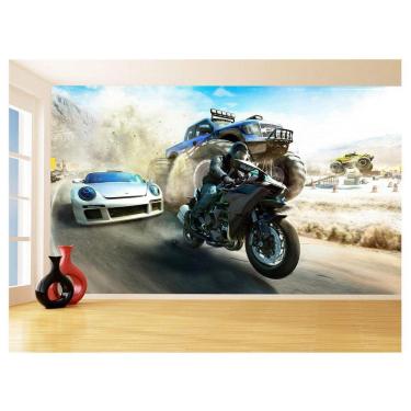 Imagem de Papel De Parede 3D Moto Gp Grand Prix Corrida 3,5M Bkm83