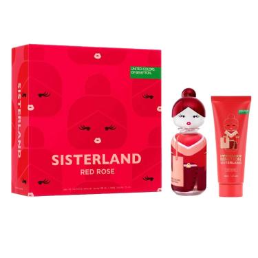 Imagem de Benetton Red Rose United Colors Sisterland Coffret - Perfume Feminino - Edt + Creme Corporal Kit