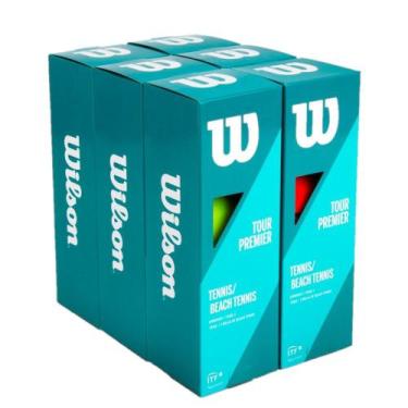 Imagem de Bola De Beach Tennis Wilson Premier Tour - Pack Com 6 Tubos