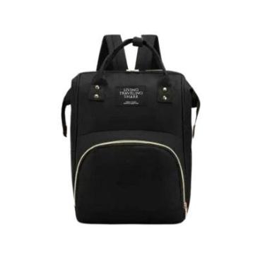 Imagem de MOCHILA MATERNIDADE MOMMY BAG PRETA COM BOLSO TÉRMICO UATT-Unissex