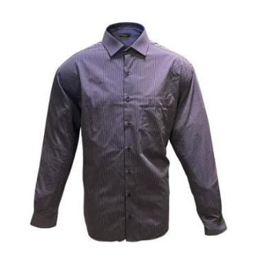 Imagem de Camisa Masculina Comfort Individual Fio Tinto Azul Marinho-Masculino