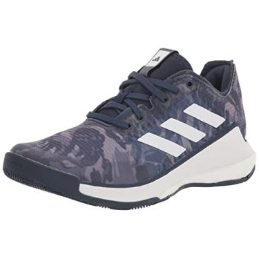 Imagem de adidas Tênis feminino Crazyflight Indoor Court, Equipe azul marinho/branco/branco, 42