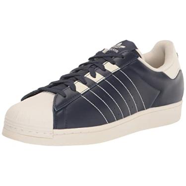 Imagem de adidas Originals Tênis masculino Superstar, Sombra azul marinho/branco creme/branco nuvem, 7