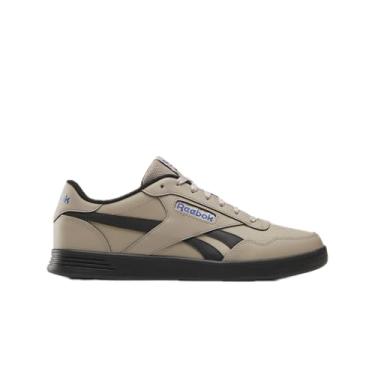 Imagem de Reebok Tênis feminino de couro clássico - preto ou branco, tamanho 34 a 43, Cinza/preto/azul sem limites, 10.5 Women/9 Men