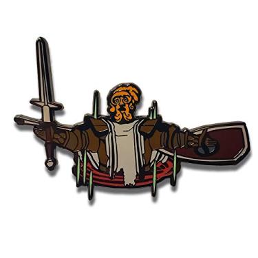 Imagem de Git Gud Broche de esmalte rígido presente para Dark Meme Souls Man Nerd Gamer, esmalte