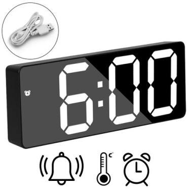 Imagem de Relogio Digital De Mesa Inteligente Full Led PretoQ-2151BRANCO31 - UPP
