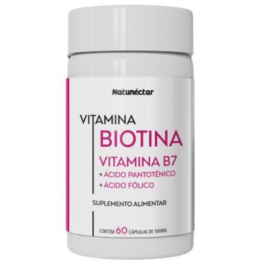Imagem de Biotina + Ácido Pantotênico + Ácido Fólico 60 cápsulas - Natunéctar